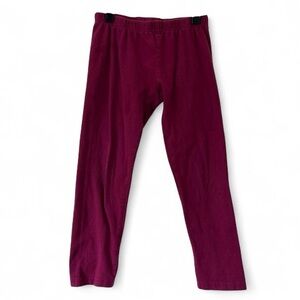 Burgundy Maroon Girls Small 6X Pink Velvet Play Stretch Skinny Ankle Leggings